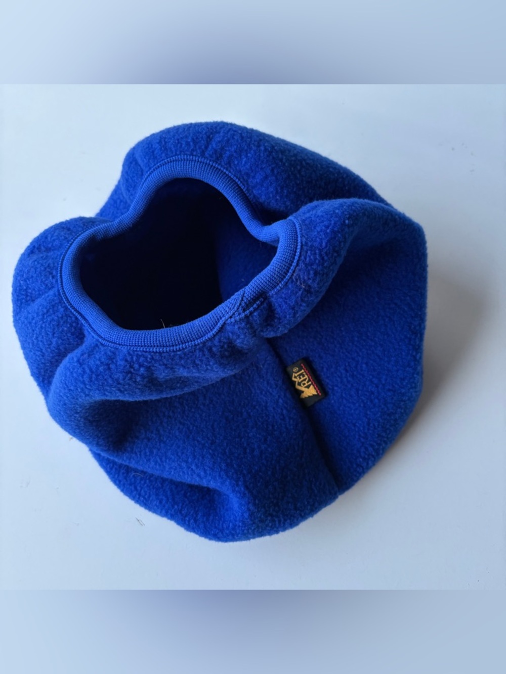 VTG REI Ponytail Fleece Beanie Hat One Size Blue Polartec